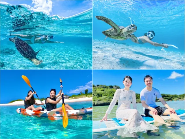 ウミガメシュノーケリング　SUP　カヤック